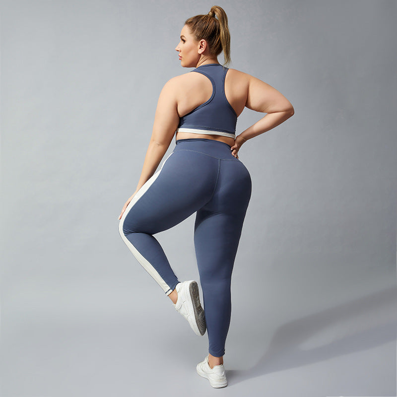 PLUS SIZE FITNESS LEGGINGS/BRA