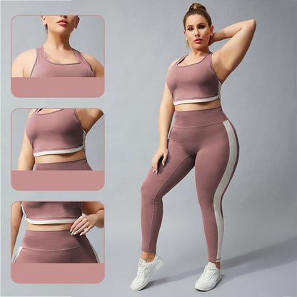 PLUS SIZE FITNESS LEGGINGS/BRA